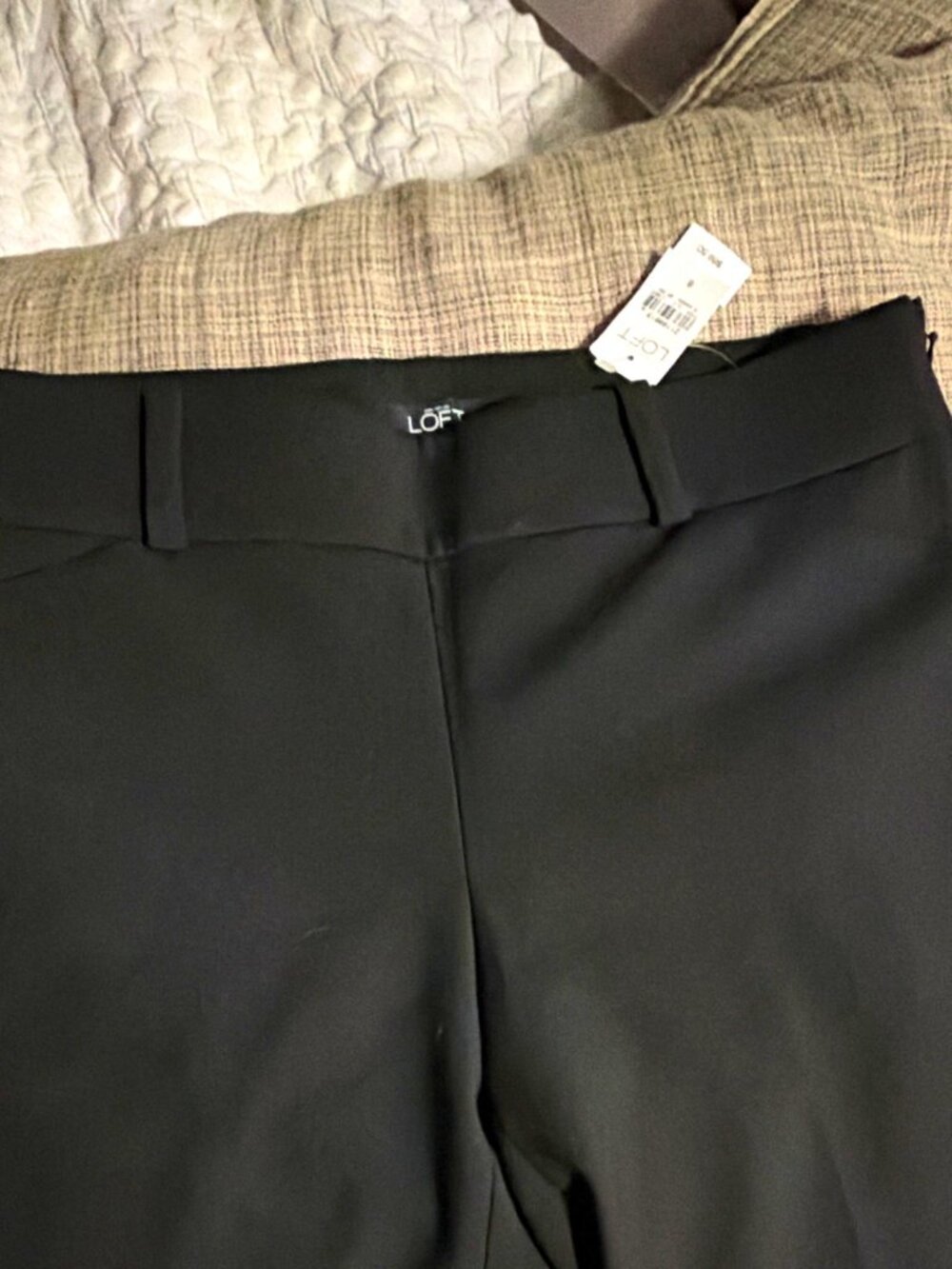 LOFT Marisa Skinny Pants Women's Size 6 Black High Rise Flat Front 31"